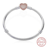 925 Silver Charm Bracelet Soft Snake Bone Bangle
