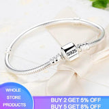 925 Sterling Silver Basic Wrist Chain Bracelet for Women