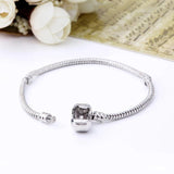 925 Sterling Silver Basic Wrist Chain Bracelet for Women