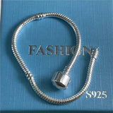 925 Sterling Silver Basic Wrist Chain Bracelet for Women