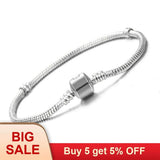 925 Silver Charm Bracelet Women 16-23cm Wedding Jewelry