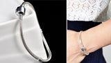 925 Silver Charm Bracelet Women 16-23cm Wedding Jewelry