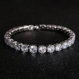 925 Silver CZ Tennis Bracelet Bangle for Women