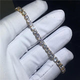 925 Silver CZ Tennis Bracelet Bangle for Women