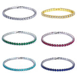 925 Silver CZ Tennis Bracelet Bangle for Women