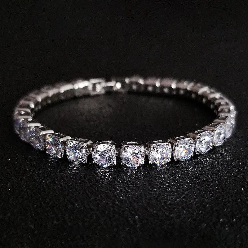 Round Zirconia Diamond Bracelet for Women Wedding Jewelry