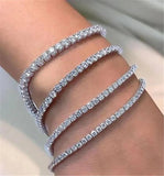 Round Zirconia Diamond Bracelet for Women Wedding Jewelry