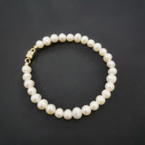 6mm Freshwater Pearl Bracelet 14K Filled Magnet Clasp Hand Jewelry