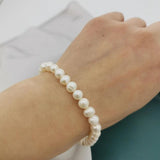 6mm Freshwater Pearl Bracelet 14K Filled Magnet Clasp Hand Jewelry