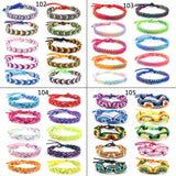 10Pcs Nepal Friendship Bracelets with Sliding Knot Closure Mix Random