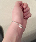 925 Sterling Silver 3mm Snake Chain Bracelet for DIY Charms Beads