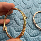 Micro-Inlaid Diamond Metal Bracelet for Women