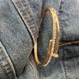 Micro-Inlaid Diamond Metal Bracelet for Women