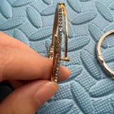 Micro-Inlaid Diamond Metal Bracelet for Women