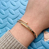 Micro-Inlaid Diamond Metal Bracelet for Women