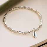 925 Sterling Silver Heart Luck Adjustable Bracelet for Women Girl