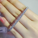 925 Sterling Silver Rectangle Bracelet Bangle for Women