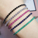 Green Red Tennis Bracelet Bangle Wedding Jewelry