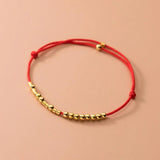 925 Silver Rope Bracelet Women's Silver Bead Red Thread Line String Bracelet