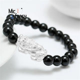 Agate Chalcedony S925 Silver Pixiu Bracelet Ethnic Style Fine Jewelry