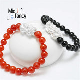 Agate Chalcedony S925 Silver Pixiu Bracelet Ethnic Style Fine Jewelry