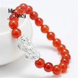 Agate Chalcedony S925 Silver Pixiu Bracelet Ethnic Style Fine Jewelry