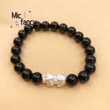 Agate Chalcedony S925 Silver Pixiu Bracelet Ethnic Style Fine Jewelry