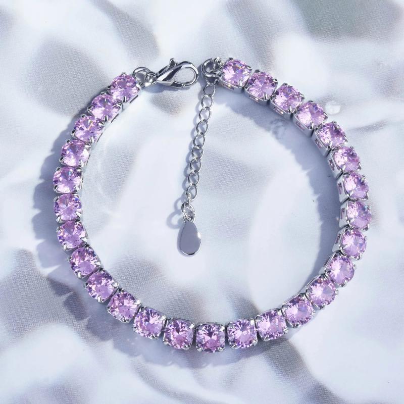 Pink AAAAA Zircon Bracelet Wedding Jewelry