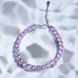 Pink AAAAA Zircon Bracelet Wedding Jewelry