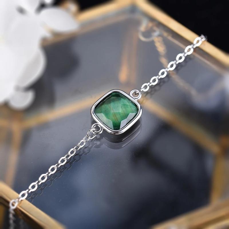 Green Tiger's Eye Apatite Bracelet Amazonite Dainty Jewelry