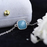 Green Tiger's Eye Apatite Bracelet Amazonite Dainty Jewelry
