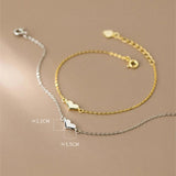 925 Silver Love Heart Chain Bracelet for Women
