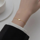 925 Silver Love Heart Chain Bracelet for Women