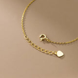 925 Silver Love Heart Chain Bracelet for Women