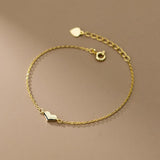 925 Silver Love Heart Chain Bracelet for Women