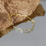 925 Silver 18k Plated Bracelet for Women Jewelry