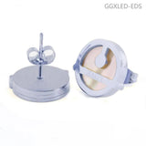 Round Silver Letter O Bangle Bracelet Women Jewelry