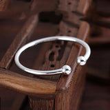 925 Sterling Silver Hot Women's Bangle Cuff Bracelet Jewelry