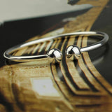 925 Sterling Silver Hot Women's Bangle Cuff Bracelet Jewelry