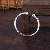 925 Sterling Silver Hot Women's Bangle Cuff Bracelet Jewelry