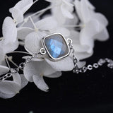 Labradorite Silver Bracelet Dainty Romantic Jewelry for Women