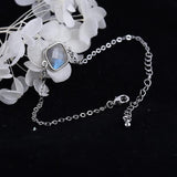 Labradorite Silver Bracelet Dainty Romantic Jewelry for Women