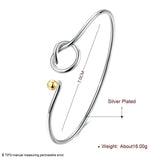 925 Silver Round Bracelet Bangles for Women Wedding