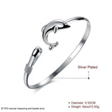 925 Silver Dolphin Bracelet for Women Wedding Jewelry