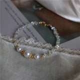 Natural Freshwater Pearl Bracelet Women's Jewelry Hand Beaded