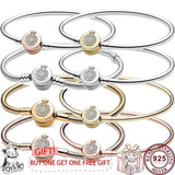 925 Silver Crown Letter O Women's Bracelet Charm Jewelry