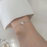 Origami Crane Charm Bracelet 925 Silver Adjustable for Women Lady Daughter
