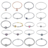 925 Silver Heart Snake Chain Bracelet For Women Fit Charms Beads