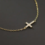 925 Silver Gothic Cross Chain Bracelet Women's Statement Jewelry