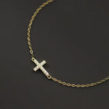 925 Silver Gothic Cross Chain Bracelet Women's Statement Jewelry